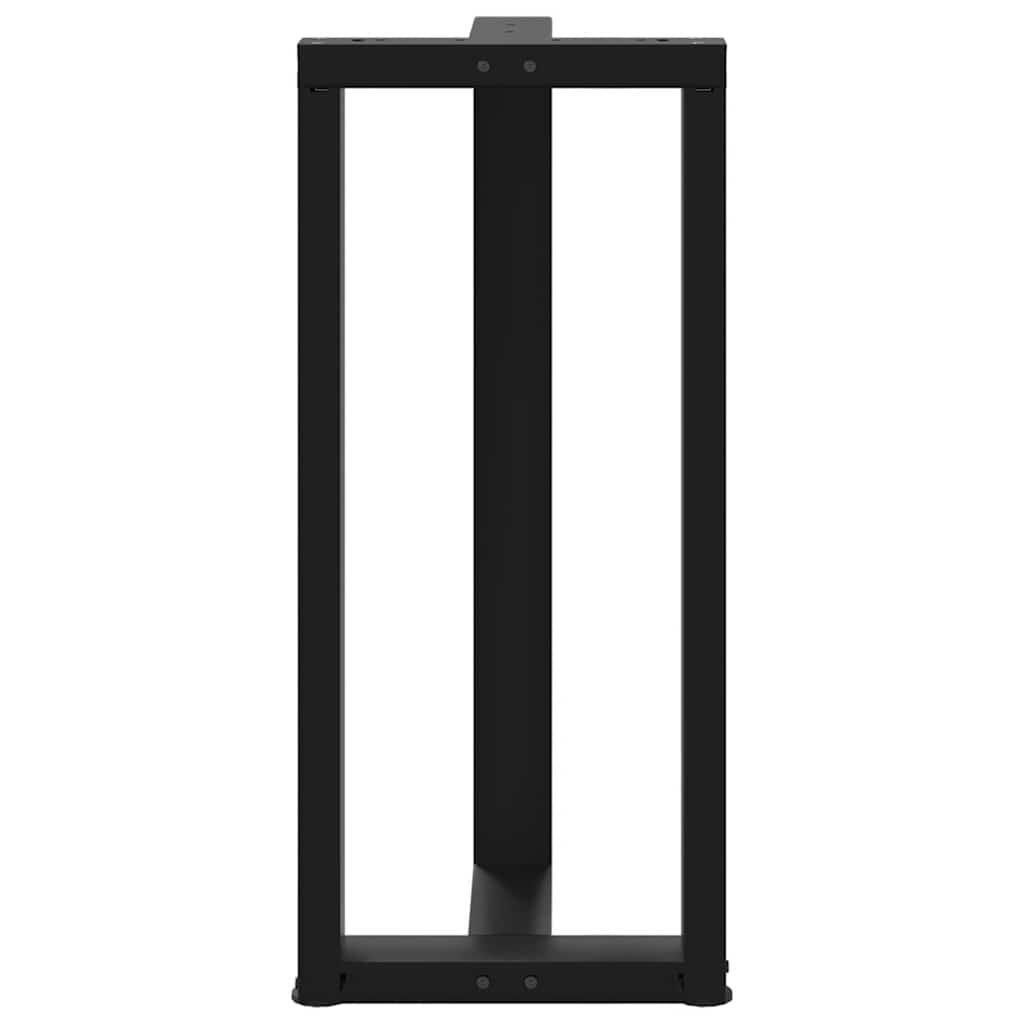 Gambe Tavolo Bar a Forma T 2 pz Nero 50x35x(90-91) cm Acciaio 4013076