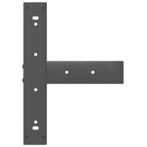 Gambe per tavolo da bar a forma di T 2 pz Antracite 50x35x(90-91) cm Acciaio 4013078