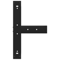 Gambe per tavolo da bar a forma di T 2 pz nere 60x35x(90-91) cm in acciaio