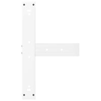 Gambe per tavolo da bar a forma di T 2 pz bianche 60x35x(90-91) cm in acciaio