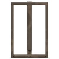 Gambe per tavolo da bar a forma di T 2 pz nere 60x35x(90-91) cm in acciaio