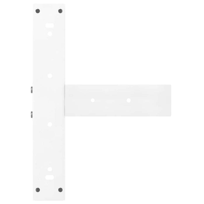 vidaXL Gambe per tavolo da bar a forma di T 2 pz bianche 40x35x(100-101) cm in acciaio