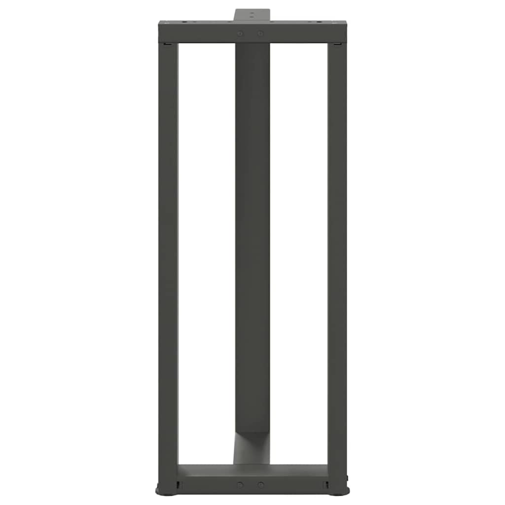 Gambe per tavolo da bar a forma di T 2 pz Antracite 40x35x(100-101) cm Acciaio 4013086