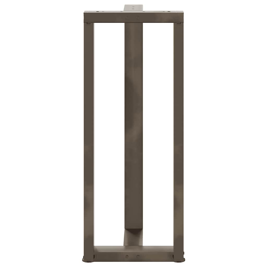 vidaXL Gambe per tavolo da bar a forma di T 2 pz nere 40x35x(100-101) cm in acciaio