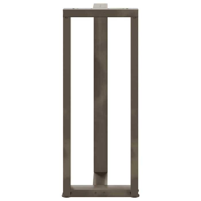 vidaXL Gambe per tavolo da bar a forma di T 2 pz nere 40x35x(100-101) cm in acciaio