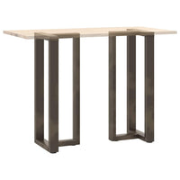 vidaXL Gambe per tavolo da bar a forma di T 2 pz nere 40x35x(100-101) cm in acciaio