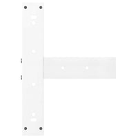 Gambe per tavolo da bar a forma di T 2 pz bianche 50x35x(100-101) cm in acciaio