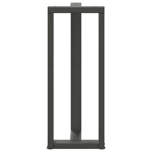 Gambe per tavolo da bar a forma di T 2 pz Antracite 50x35x(100-101) cm Acciaio 4013090