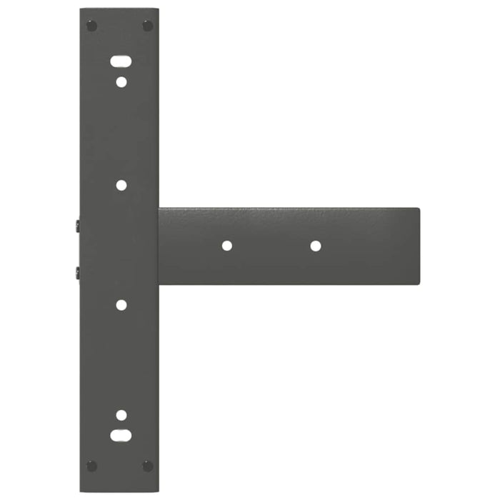 Gambe per tavolo da bar a forma di T 2 pz Antracite 50x35x(100-101) cm Acciaio 4013090