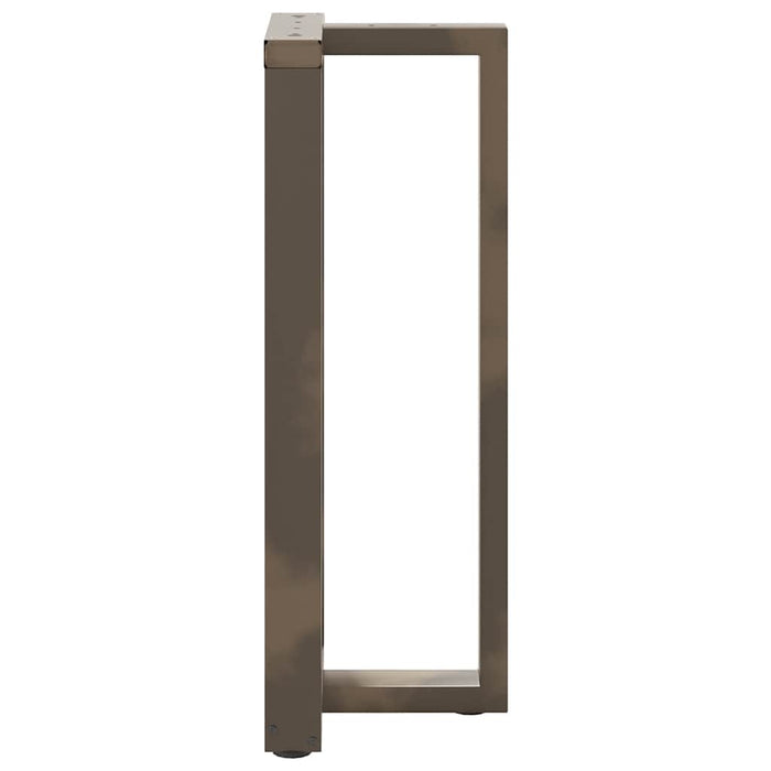 Gambe per tavolo da bar a forma di T 2 pz nere 50x35x(100-101) cm in acciaio 4013091