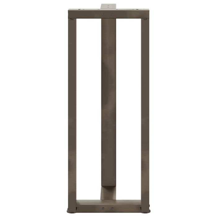 vidaXL Gambe per tavolo da bar a forma di T 2 pz nere 50x35x(100-101) cm in acciaio