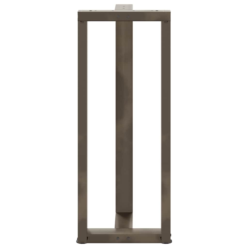 Gambe per tavolo da bar a forma di T 2 pz nere 50x35x(100-101) cm in acciaio 4013091