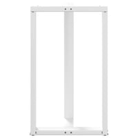 vidaXL Gambe per tavolo da bar a forma di T 2 pz bianche 60x35x(100-101) cm in acciaio
