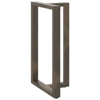 Gambe per tavolo da bar a forma di T 2 pz nere 60x35x(100-101) cm in acciaio