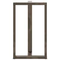 Gambe Tavolo Bar a T 2 pz Naturale 60x35x(100-101) cm Acciaio 4013095