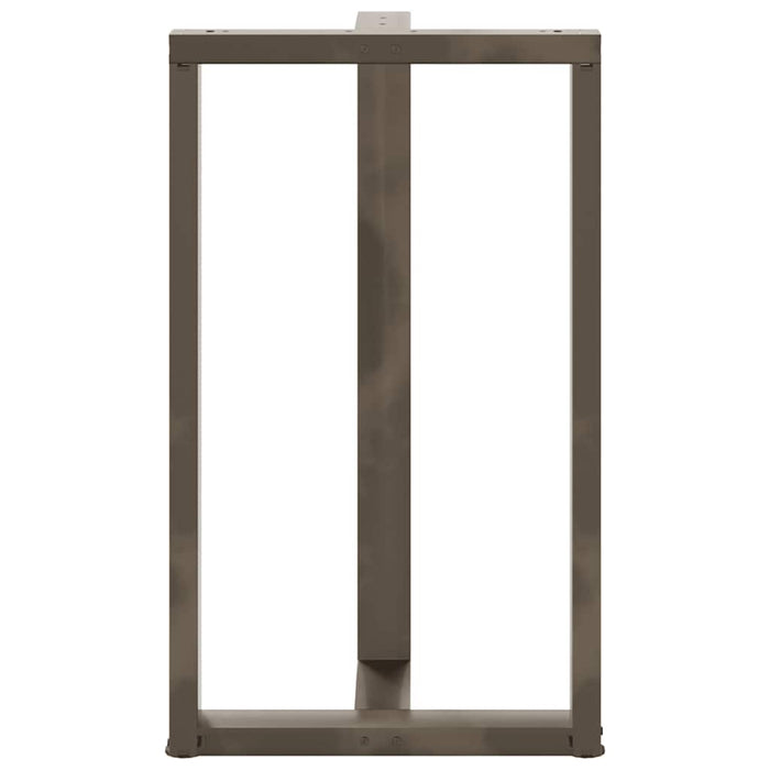 Gambe Tavolo Bar a T 2 pz Naturale 60x35x(100-101) cm Acciaio 4013095