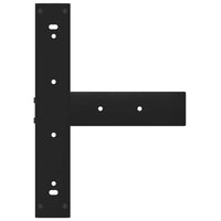 Gambe per tavolo da bar a forma di T 2 pz nere 40x35x(110-111) cm in acciaio