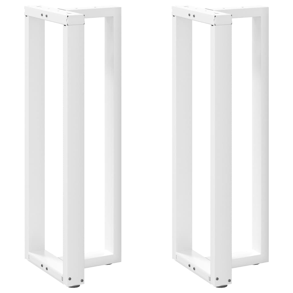 Gambe Tavolo Bar a Forma T 2pz bianco 40x35x(110-111)cm Acciaio 4013097