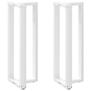 Gambe Tavolo Bar a Forma T 2pz bianco 40x35x(110-111)cm Acciaio 4013097