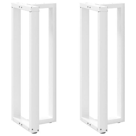 Gambe Tavolo Bar a Forma T 2pz bianco 40x35x(110-111)cm Acciaio 4013097