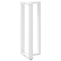 Gambe Tavolo Bar a Forma T 2pz bianco 40x35x(110-111)cm Acciaio 4013097
