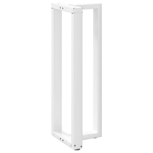 Gambe Tavolo Bar a Forma T 2pz bianco 40x35x(110-111)cm Acciaio 4013097