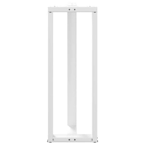 Gambe per tavolo da bar a forma di T 2 pz bianche 40x35x(110-111) cm in acciaio