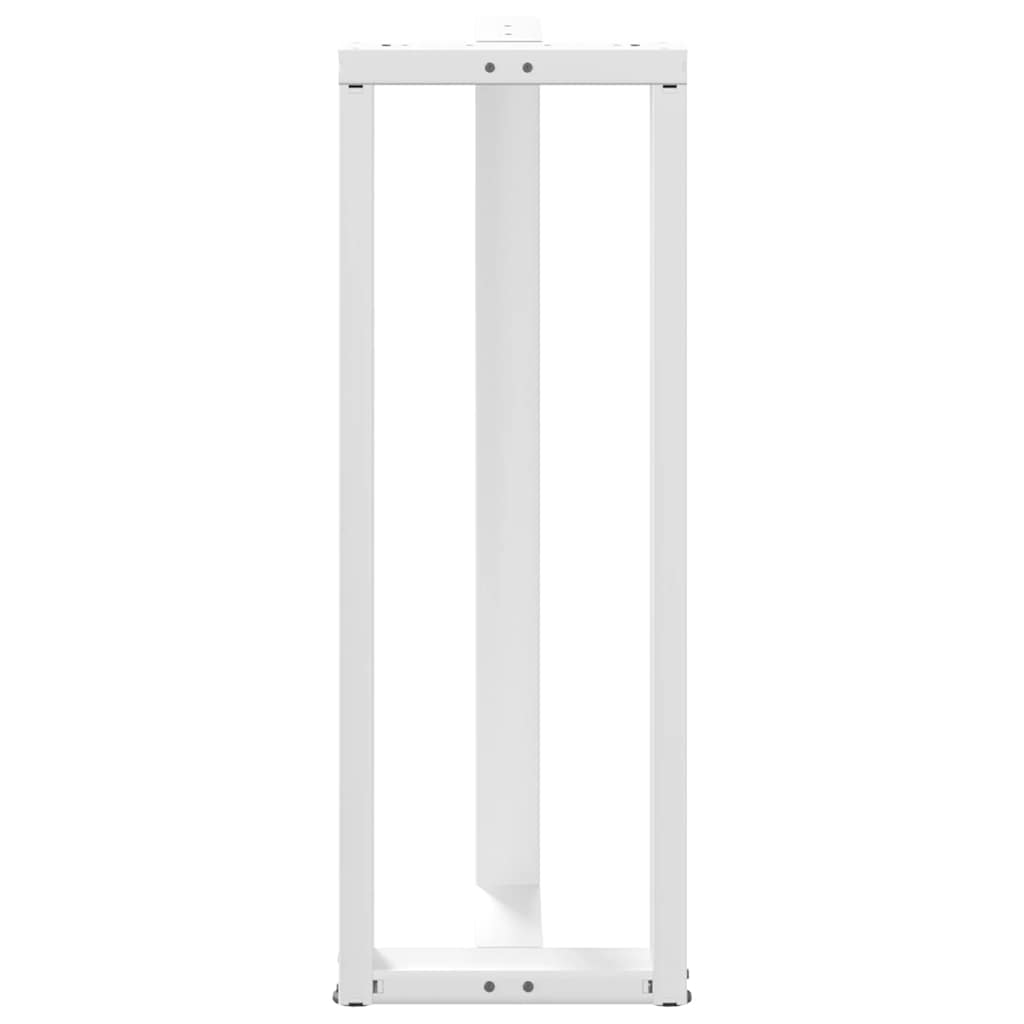 Gambe Tavolo Bar a Forma T 2pz bianco 40x35x(110-111)cm Acciaio 4013097