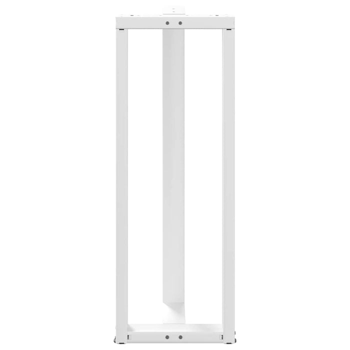 Gambe Tavolo Bar a Forma T 2pz bianco 40x35x(110-111)cm Acciaio 4013097