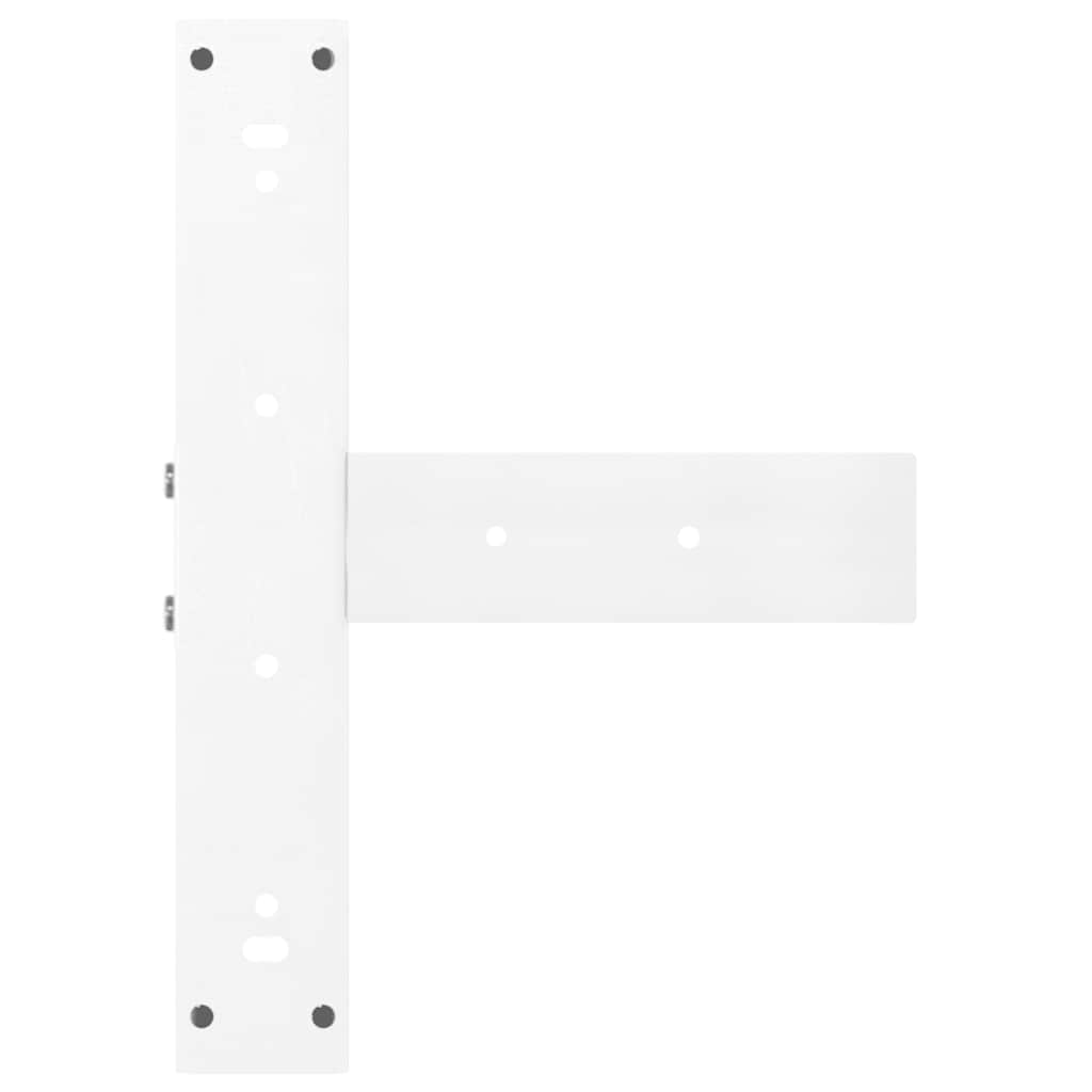 Gambe Tavolo Bar a Forma T 2pz bianco 40x35x(110-111)cm Acciaio 4013097