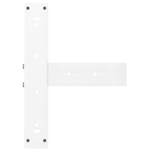 Gambe Tavolo Bar a Forma T 2pz bianco 40x35x(110-111)cm Acciaio 4013097