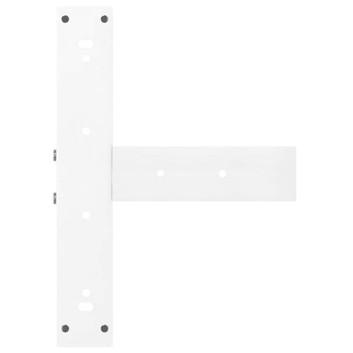 Gambe Tavolo Bar a Forma T 2pz bianco 40x35x(110-111)cm Acciaio 4013097