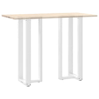 Gambe Tavolo Bar a Forma T 2pz bianco 40x35x(110-111)cm Acciaio 4013097