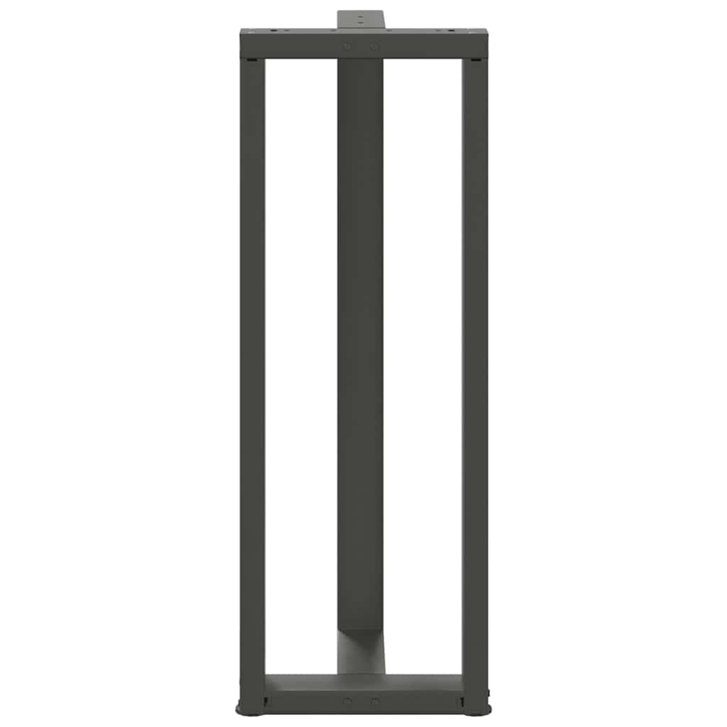 Gambe per tavolo da bar a forma di T 2 pz Antracite 40x35x(110-111) cm Acciaio 4013098