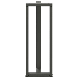 Gambe per tavolo da bar a forma di T 2 pz Antracite 40x35x(110-111) cm Acciaio 4013098