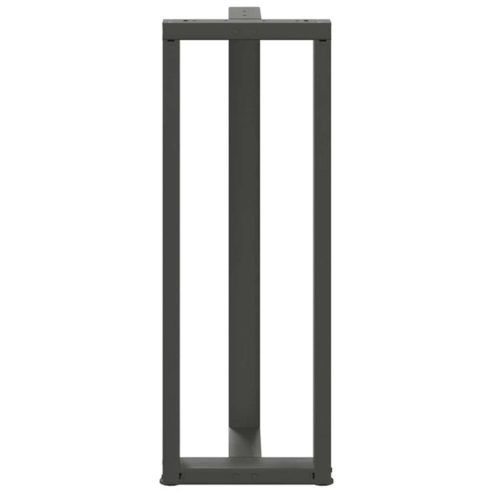 Gambe per tavolo da bar a forma di T 2 pz Antracite 40x35x(110-111) cm Acciaio 4013098