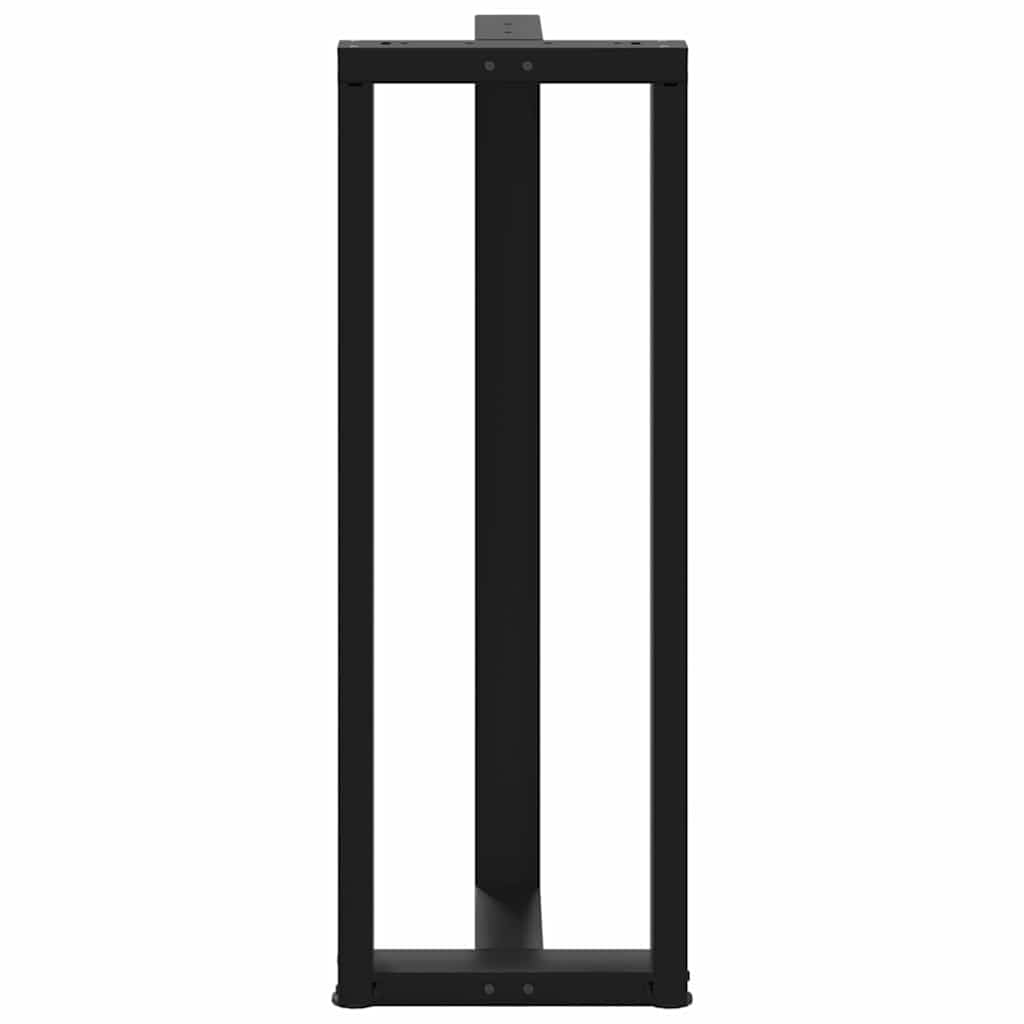 vidaXL Gambe per tavolo da bar a forma di T 2 pz nere 50x35x(110-111) cm in acciaio