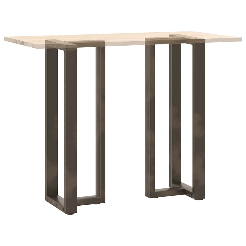vidaXL Gambe per tavolo da bar a forma di T 2 pz nere 50x35x(110-111) cm in acciaio