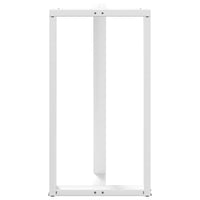 Gambe per tavolo da bar a forma di T 2 pz bianche 60x35x(110-111) cm in acciaio