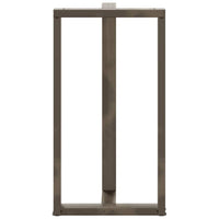 Gambe per tavolo da bar a forma di T 2 pz nere 60x35x(110-111) cm in acciaio