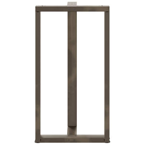 Gambe per tavolo da bar a forma di T 2 pz nere 60x35x(110-111) cm in acciaio