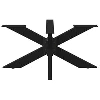 Gamba per tavolino da caffè a forma di ragno nera 98x58x(42-43) cm in acciaio 4013108