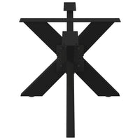 Gamba per tavolino da caffè a forma di ragno nera 98x58x(42-43) cm in acciaio 4013108