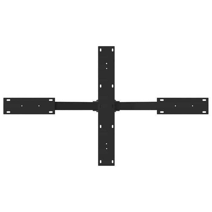 Gamba per tavolino da caffè a forma di ragno nera 98x58x(42-43) cm in acciaio 4013108