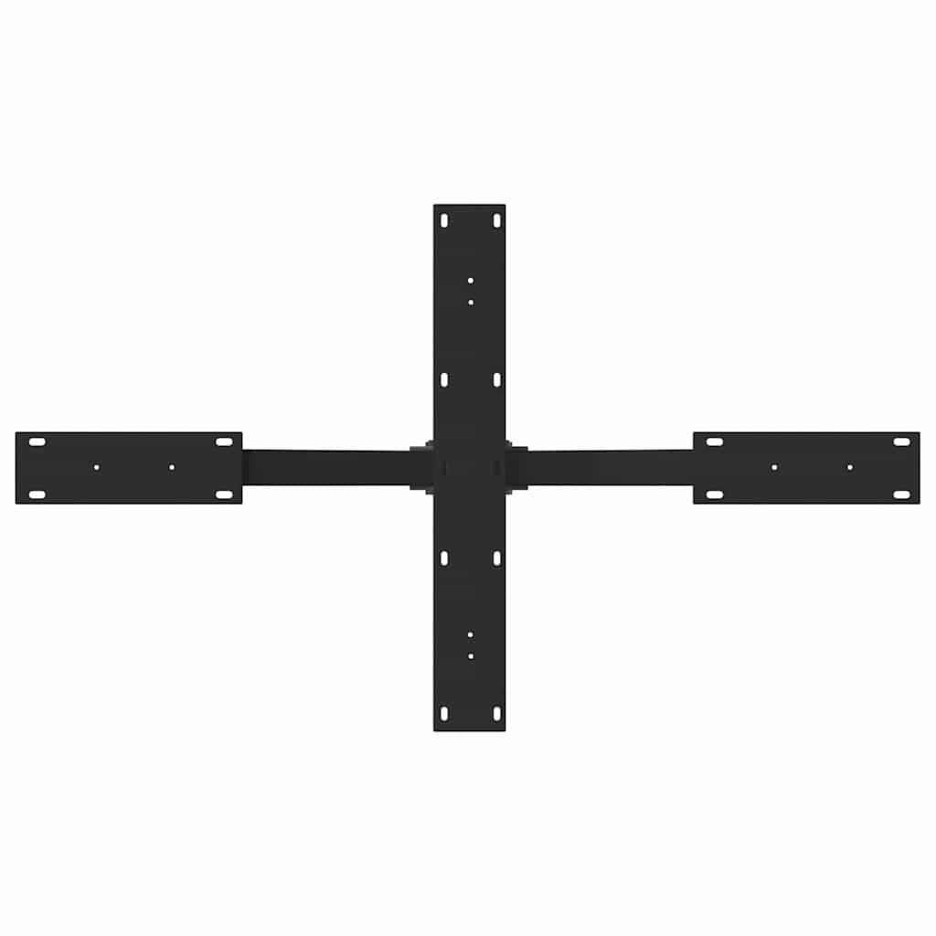 vidaXL Gamba per tavolino da caffè a forma di ragno nera 98x58x(42-43) cm in acciaio