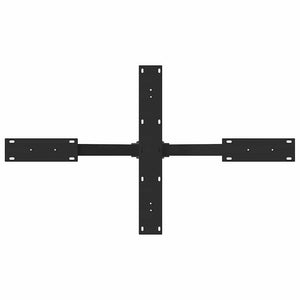 vidaXL Gamba per tavolino da caffè a forma di ragno nera 98x58x(42-43) cm in acciaio