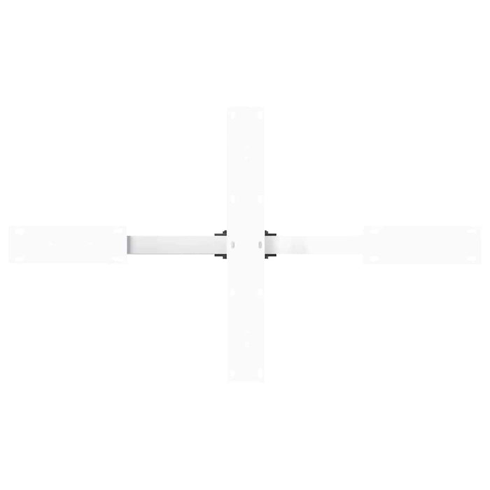 Gamba per tavolino da caffè a forma di ragno bianca 98x58x(42-43) cm in acciaio 4013109