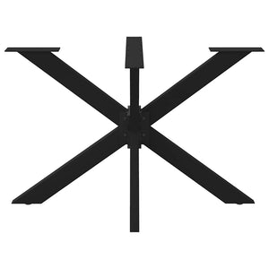 Gamba per Tavolo da Pranzo a Forma di Ragno Nero 120x68x(72-73) cm Acciaio