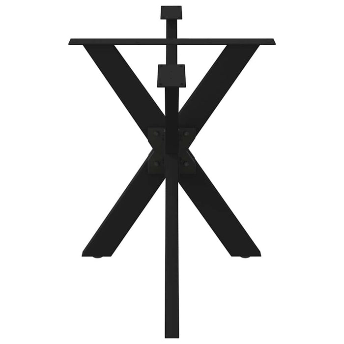 Tavolo da Pranzo con Gamba a Forma di Ragno Nero Acciaio 4013112