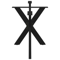 Gamba per Tavolo da Pranzo a Forma di Ragno Nero 120x68x(72-73) cm Acciaio